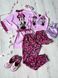 Шовковий комплект (піжама і халат) жіночий шовковий з принтом Minnie Mouse, рожевий 1896754842 фото 1