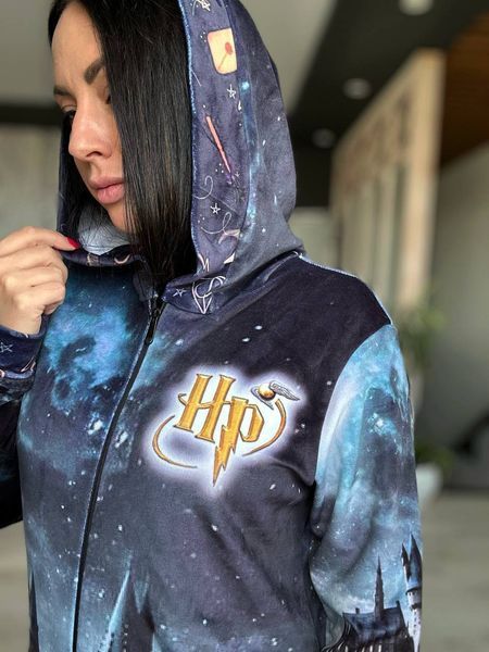 Тепленьке кігурумі з принтом "Harry Potter&rdquo; синє для дорослих 2379629403 фото