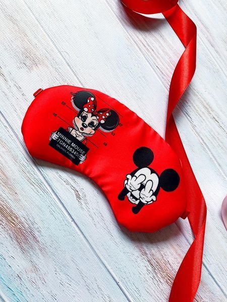 Піжама (шорти та майка) жіноча шовкова з принтом Minnie Mouse червона 1230862594 фото