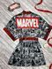 Халат жіночий шовковий із принтом Marvel сірий 1301071052 фото 1