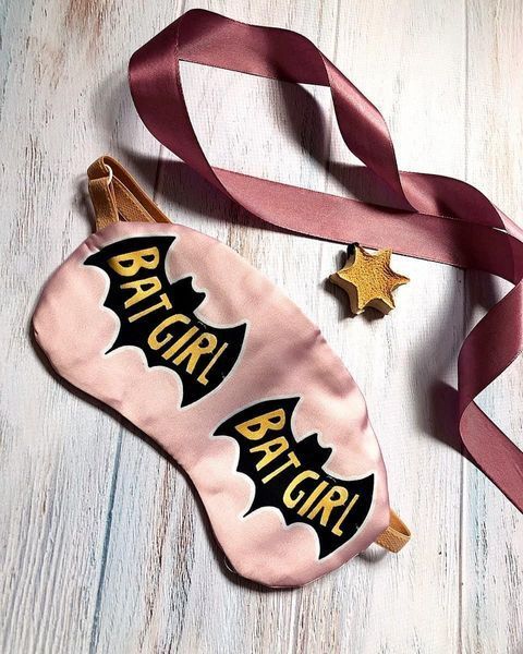 Піжама (шорти та майка) жіноча шовкова з принтом BatGirl рожева 1234284366 фото
