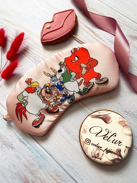 Піжама (шорти та майка) жіноча шовкова з принтом Lola Bunny рожева 1231602689 фото