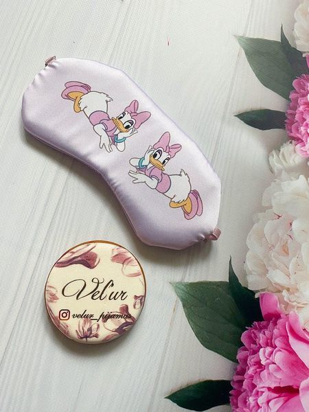Піжама (шорти та майка) жіноча шовкова з принтом Daisy Duck фіолетова 1229581830 фото
